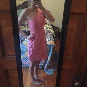 Shimmery pink j crew 1 shoulder dress